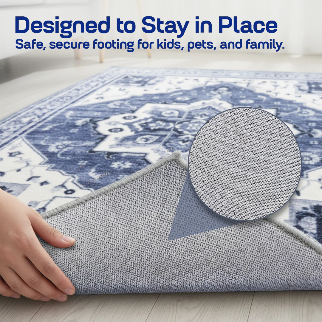 Muddy Mat® Admiral Washable Area Rugs for Living Room, Bedroom & Dining Room – Modern Soft Low Pile Non Slip Carpet – Pet Friendly Waterproof Foldable Rugs for Home - Image 11