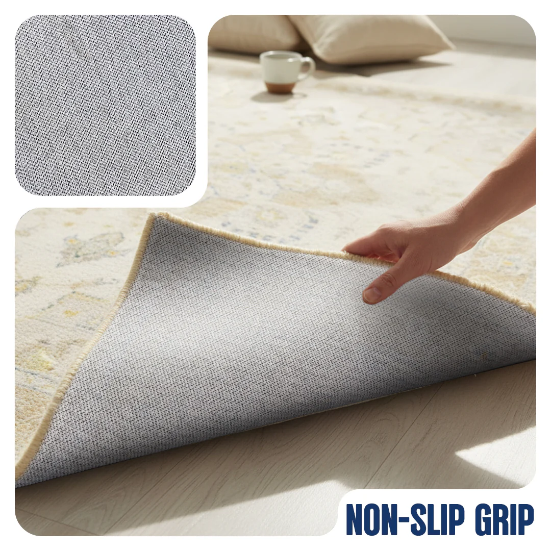Muddy Mat® Champagne Washable Area Rugs for Living Room, Bedroom & Dining Room – Modern Soft Low Pile Non Slip Carpet – Pet Friendly Waterproof Foldable Rugs for Home - Image 12