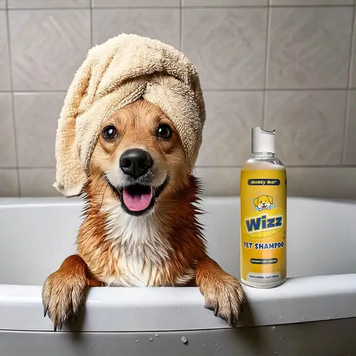 Muddy Mat® Dog Grooming Bundle – Rubber Scrubbers, Doggy Dryer, Muddy Mitt & Aloe Vera & Oatmeal Dog Shampoo for Itchy Skin Relief, Smelly Dogs & Sensitive Coats – 17 oz - Image 3