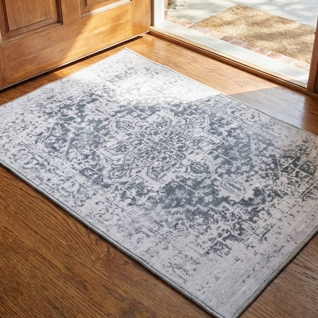 Muddy Mat® Frostbell Washable Area Rugs for Living Room, Bedroom & Dining Room – Modern Soft Low Pile Non Slip Carpet – Pet Friendly Waterproof Foldable Rugs for Home - Image 11