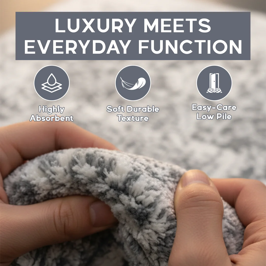 Muddy Mat® Frostbell Washable Area Rugs for Living Room, Bedroom & Dining Room – Modern Soft Low Pile Non Slip Carpet – Pet Friendly Waterproof Foldable Rugs for Home - Image 4