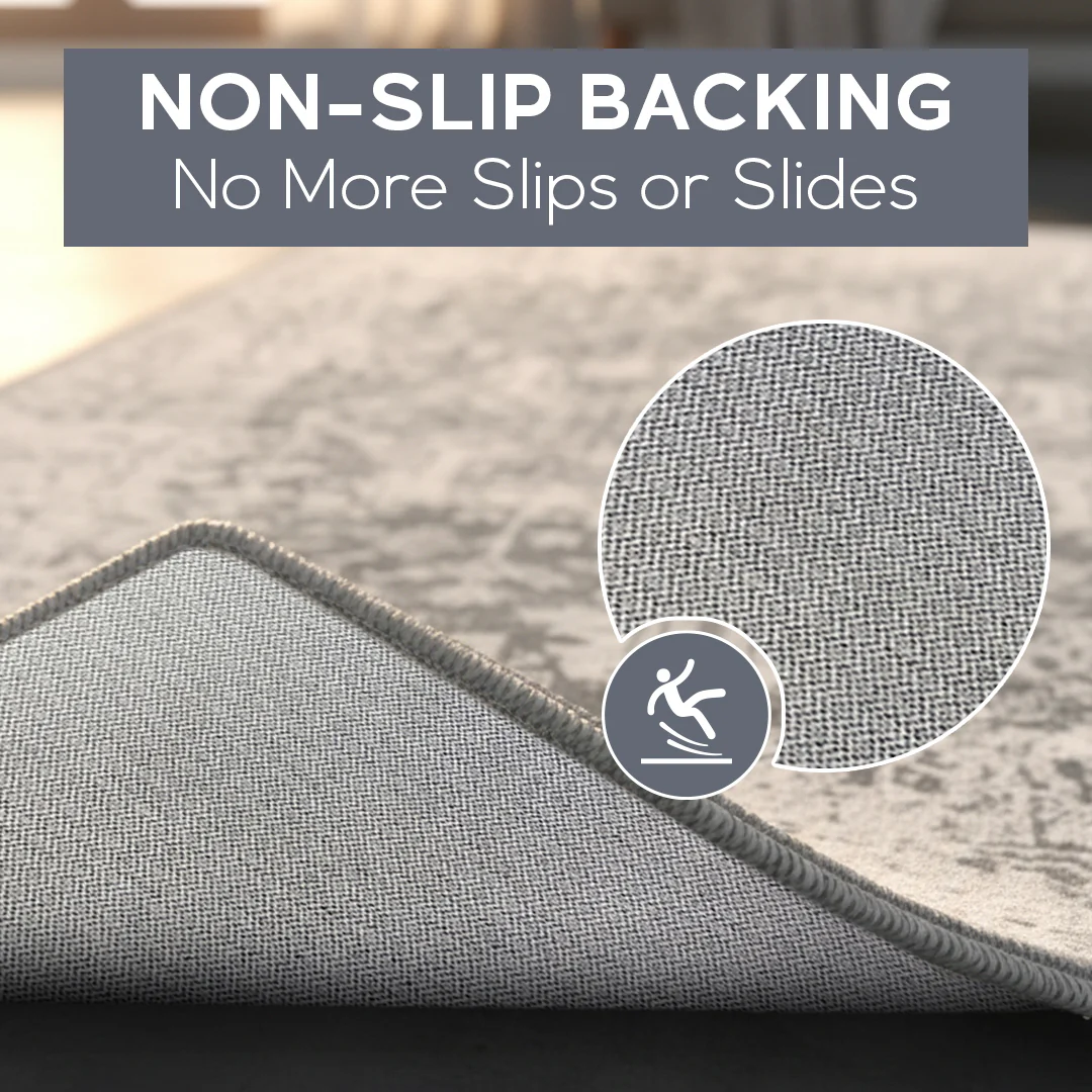 Muddy Mat® Frostbell Washable Area Rugs for Living Room, Bedroom & Dining Room – Modern Soft Low Pile Non Slip Carpet – Pet Friendly Waterproof Foldable Rugs for Home - Image 8