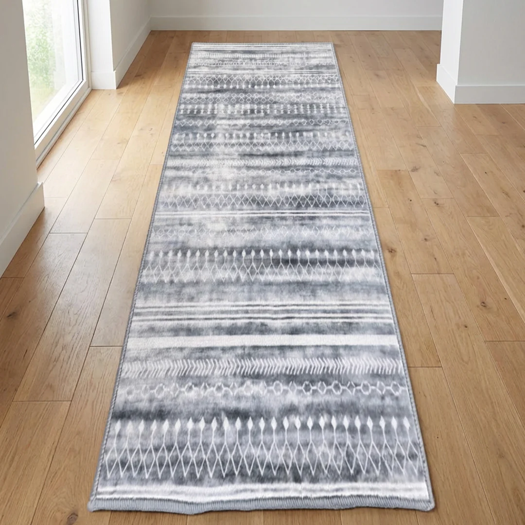 Muddy Mat® Greyline Washable Area Rugs for Living Room, Bedroom & Dining Room – Modern Soft Low Pile Non Slip Carpet – Pet Friendly Waterproof Foldable Rugs for Home - Image 16