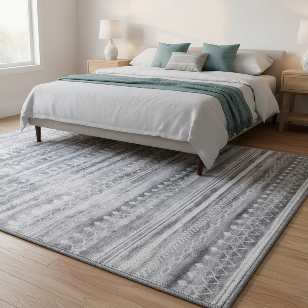 Muddy Mat® Greyline Washable Area Rugs for Living Room, Bedroom & Dining Room – Modern Soft Low Pile Non Slip Carpet – Pet Friendly Waterproof Foldable Rugs for Home - Image 7