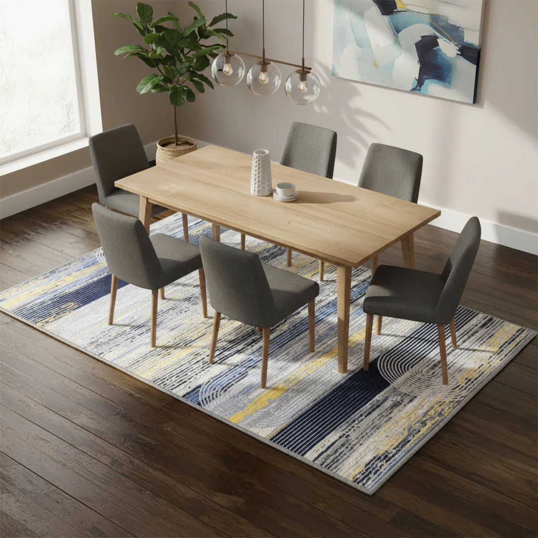 Muddy Mat® Horizon Washable Area Rugs for Living Room, Bedroom & Dining Room – Modern Soft Low Pile Non Slip Carpet – Pet Friendly Waterproof Foldable Rugs for Home - Image 3