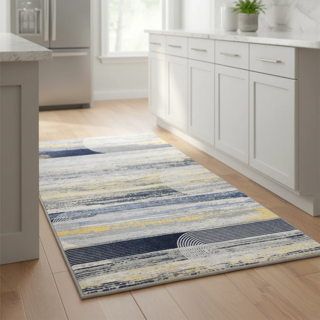 Muddy Mat® Horizon Washable Area Rugs for Living Room, Bedroom & Dining Room – Modern Soft Low Pile Non Slip Carpet – Pet Friendly Waterproof Foldable Rugs for Home - Image 6