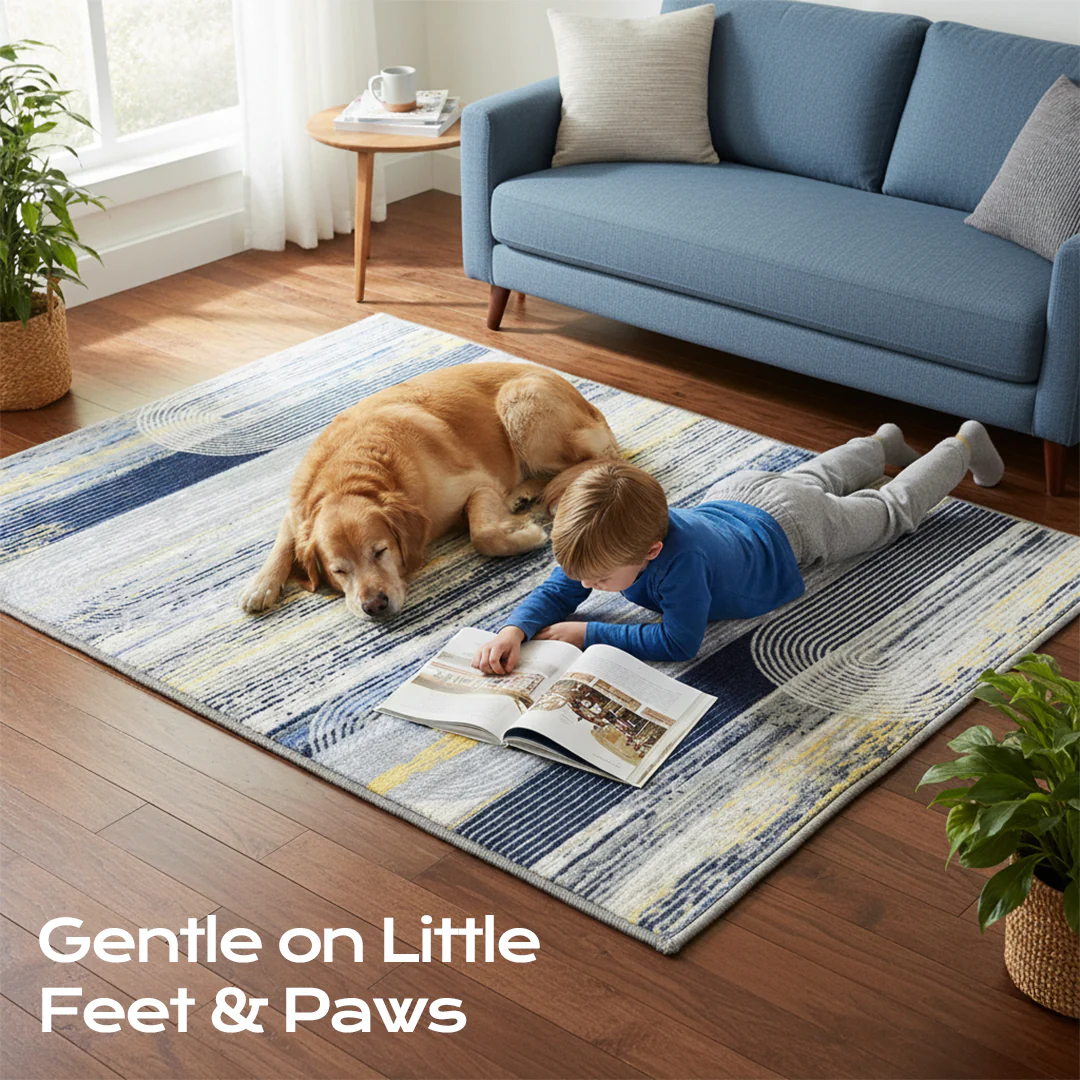 Muddy Mat® Horizon Washable Area Rugs for Living Room, Bedroom & Dining Room – Modern Soft Low Pile Non Slip Carpet – Pet Friendly Waterproof Foldable Rugs for Home - Image 7
