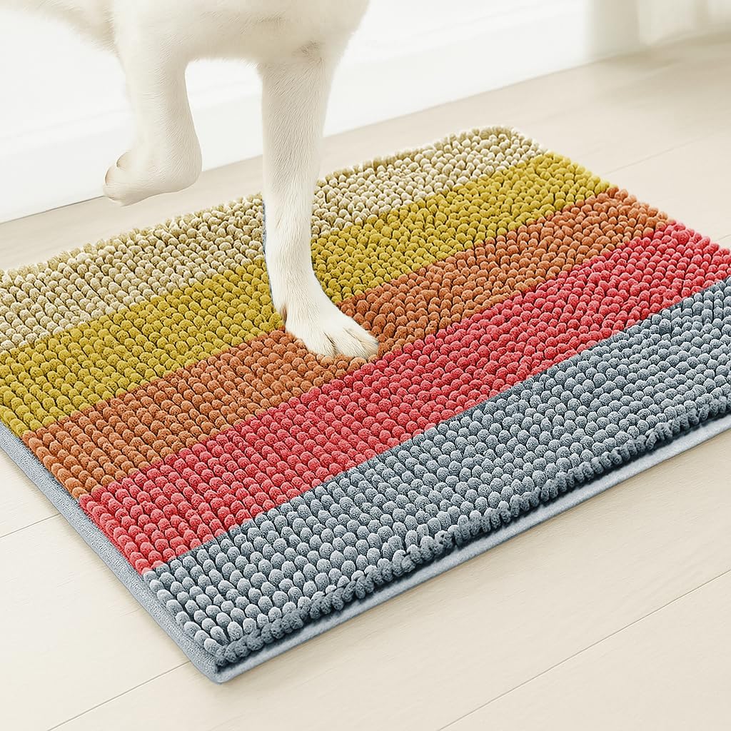 Muddy Mat® Horizontal Loop Design Super Absorbent Chenille Dog Door Mat for Muddy Paws – Non-Slip, Machine Washable Indoor Entry Rug, Quick-Dry Pet Mat for Entryway - Image 2