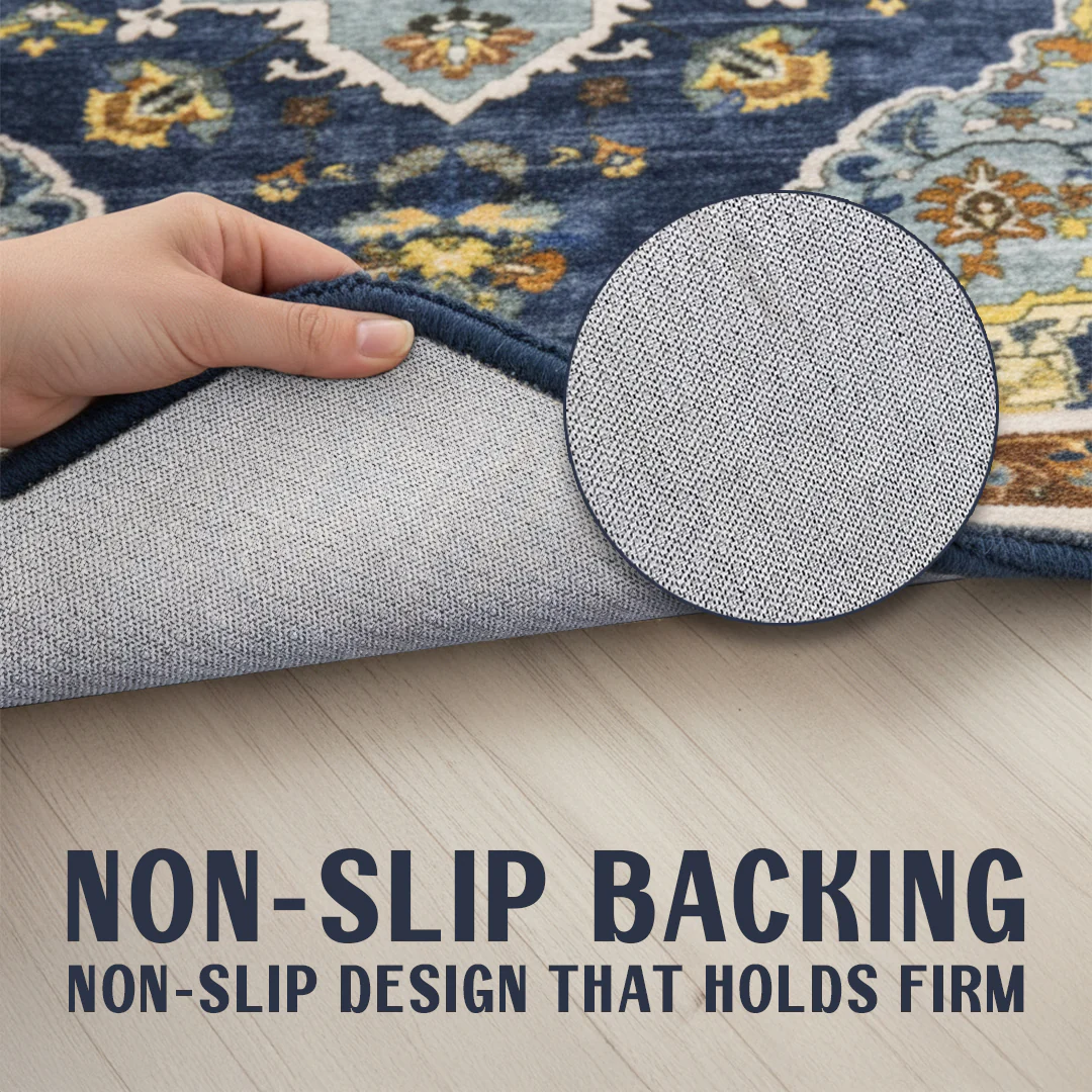 Muddy Mat® Mosaic Washable Area Rugs for Living Room, Bedroom & Dining Room – Modern Soft Low Pile Non Slip Carpet – Pet Friendly Waterproof Foldable Rugs for Home - Image 10