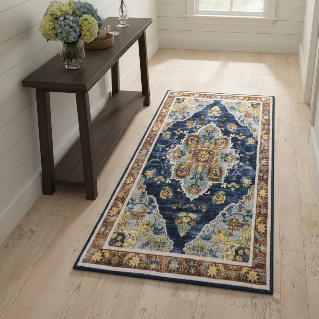 Muddy Mat® Mosaic Washable Area Rugs for Living Room, Bedroom & Dining Room – Modern Soft Low Pile Non Slip Carpet – Pet Friendly Waterproof Foldable Rugs for Home - Image 8
