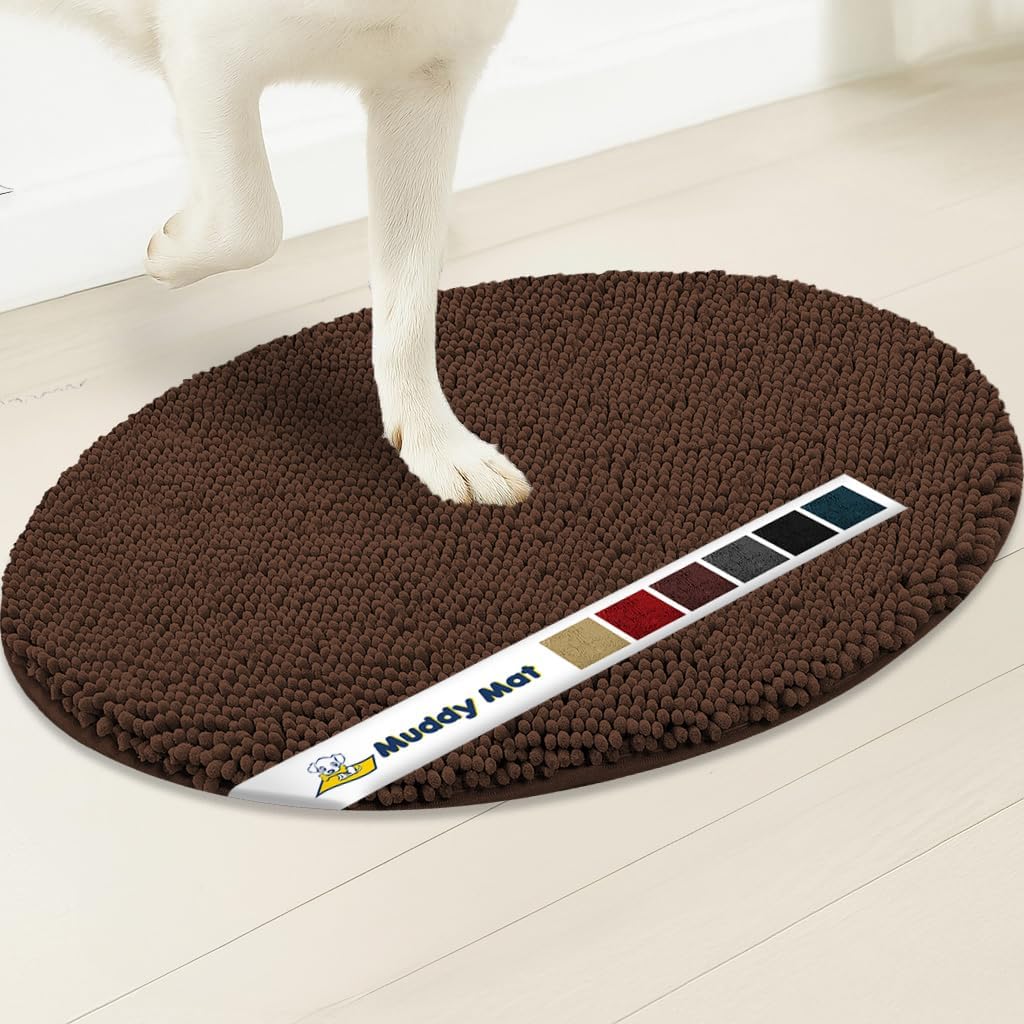 Muddy Mat® Super Absorbent Microfiber Dog Door Oval Mat - Image 3