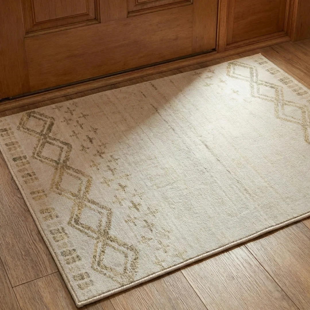 Muddy Mat® Tribal Washable Area Rugs for Living Room, Bedroom & Dining Room – Modern Soft Low Pile Non Slip Carpet – Pet Friendly Waterproof Foldable Rugs for Home - Image 8