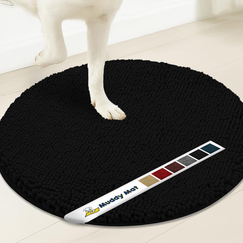 Muddy Mat® Super Absorbent Microfiber Dog Door Round Mat - Image 4